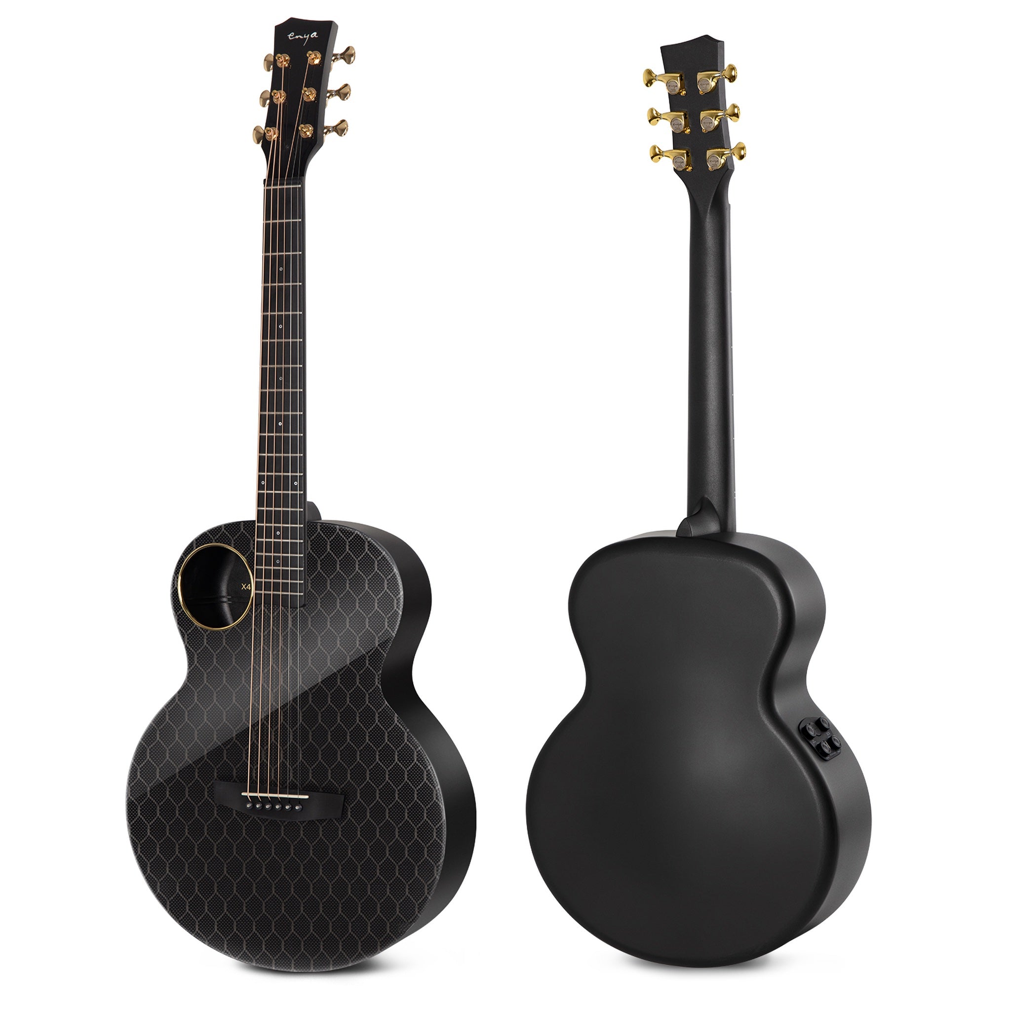 Enya X4 Pro Mini acoustic-electric guitar headstock detail