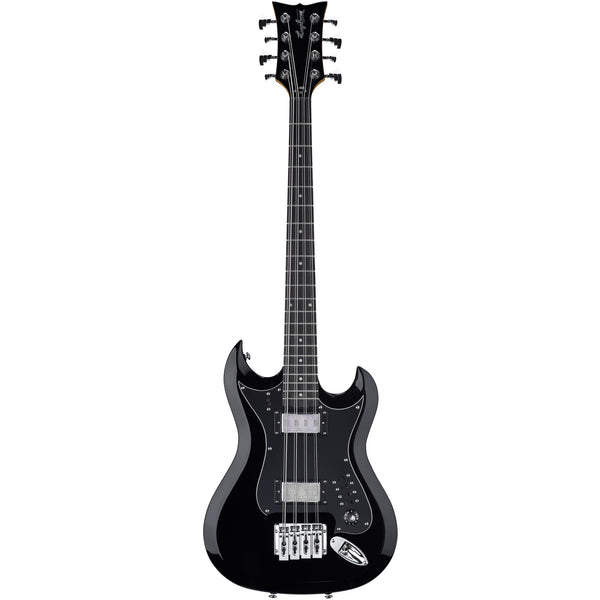 Hagstrom H8-II 8-String Bass Guitar – Black Gloss – Hardshell Case Included