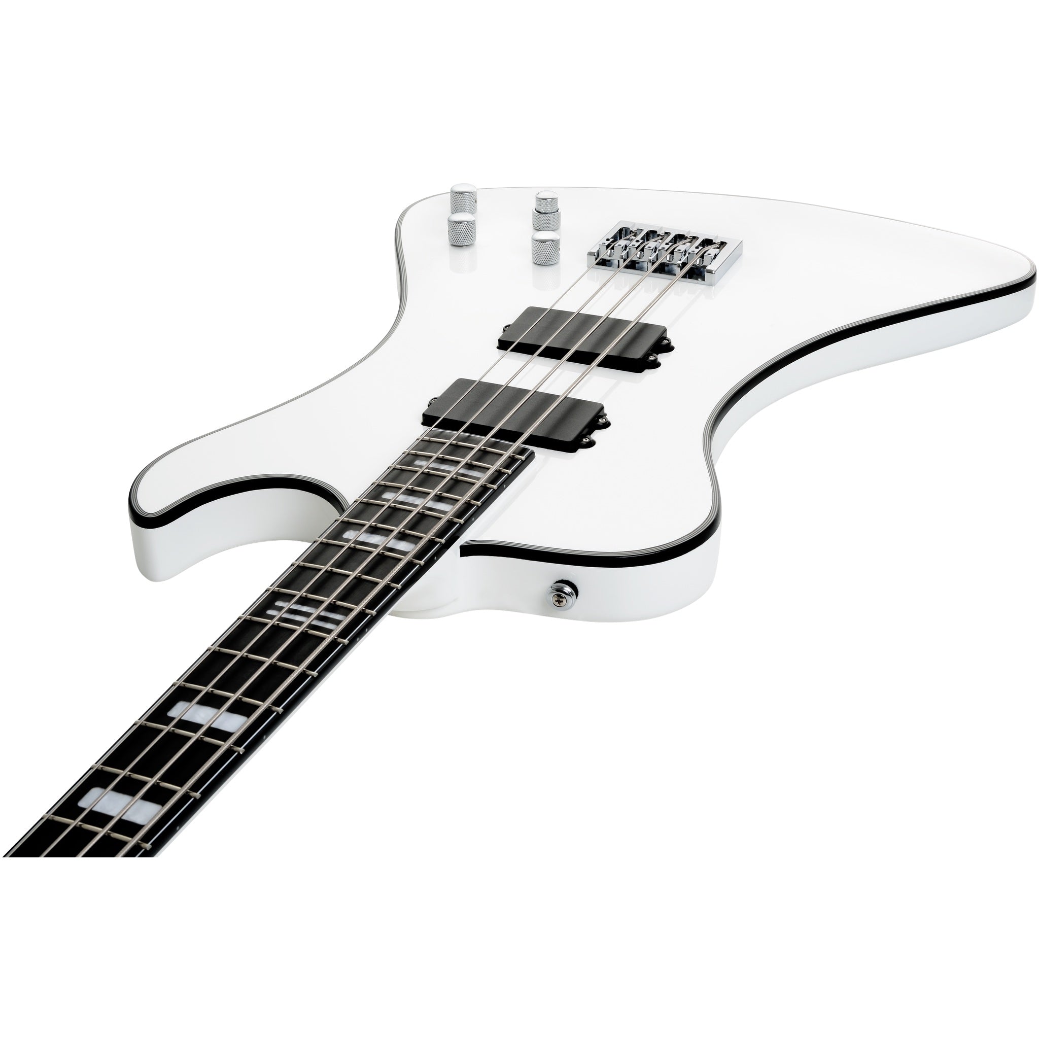 Hagstrom Nekromant 4 4-string right-handed bass guitar in White Gloss