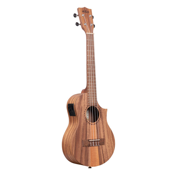 Kala Teak Tri-Top Tenor Ukulele w/ Cutaway & EQ - KA-TK-T-CE