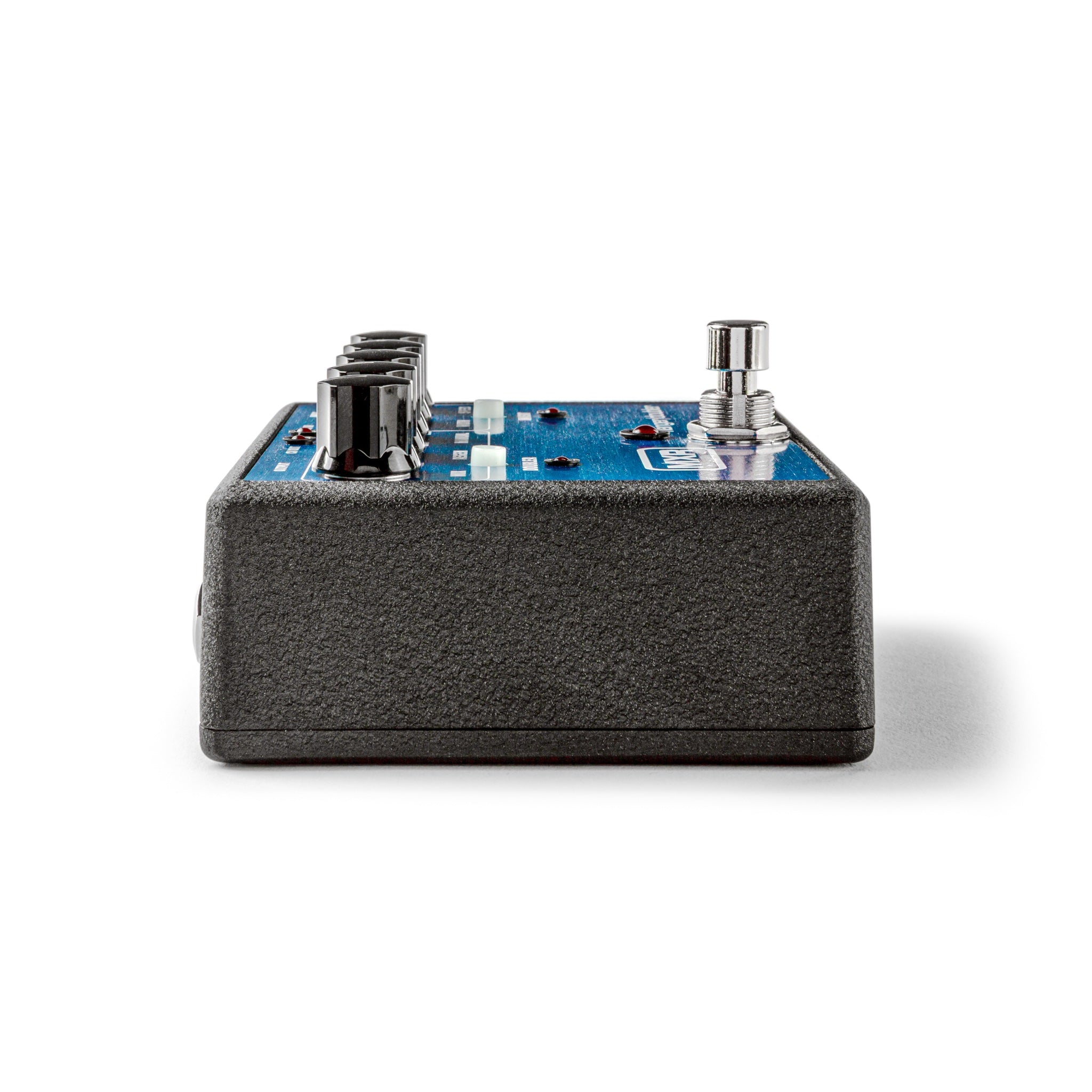 MXR M226 Flanger/Doubler Analog Effects Pedal with a blue control panel, featuring multiple black and silver knobs and a footswitch, photographed on a clean white background.