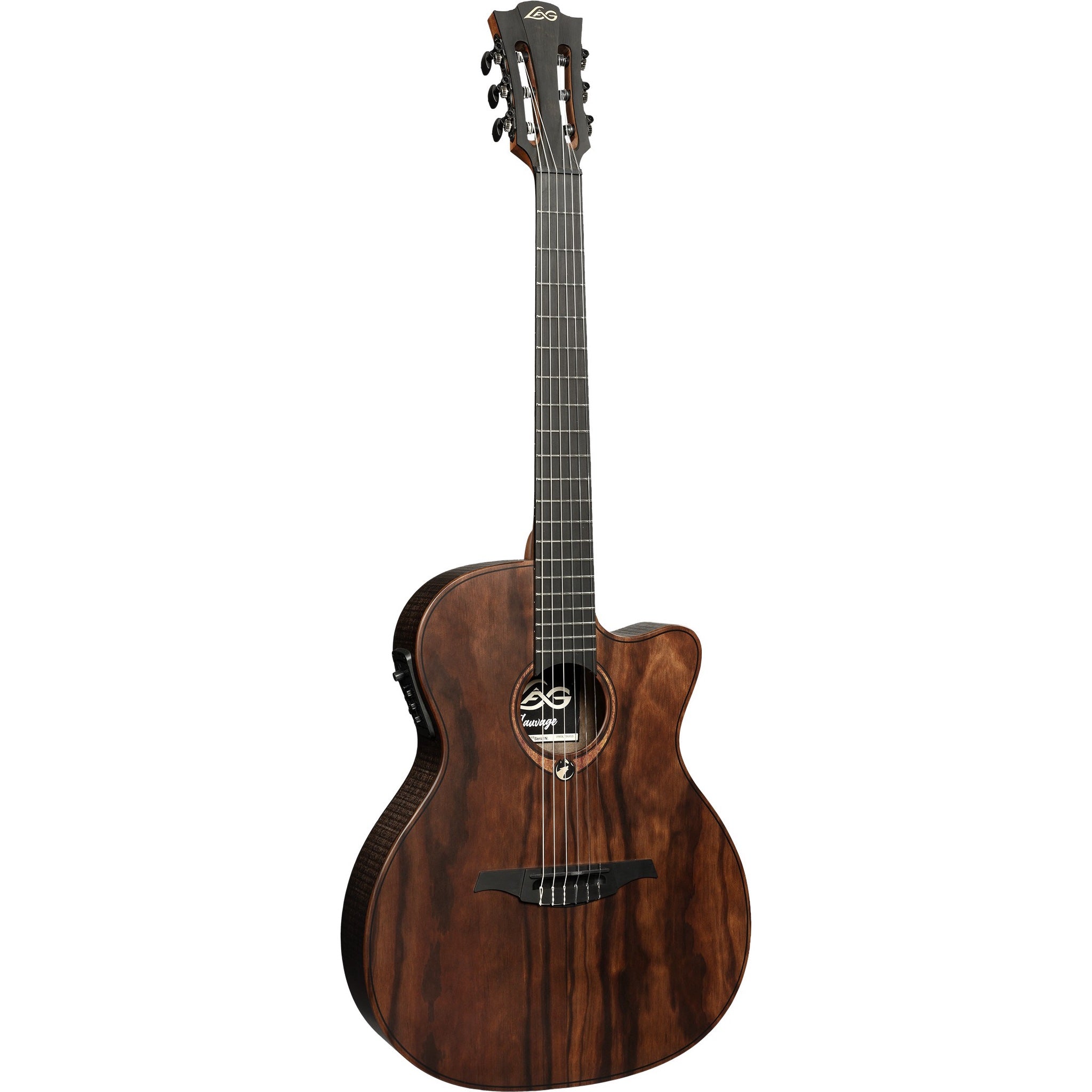 LAG Sauvage N-ASCE Nylon Slimline Auditorium Cutaway Acoustic-Electric Guitar