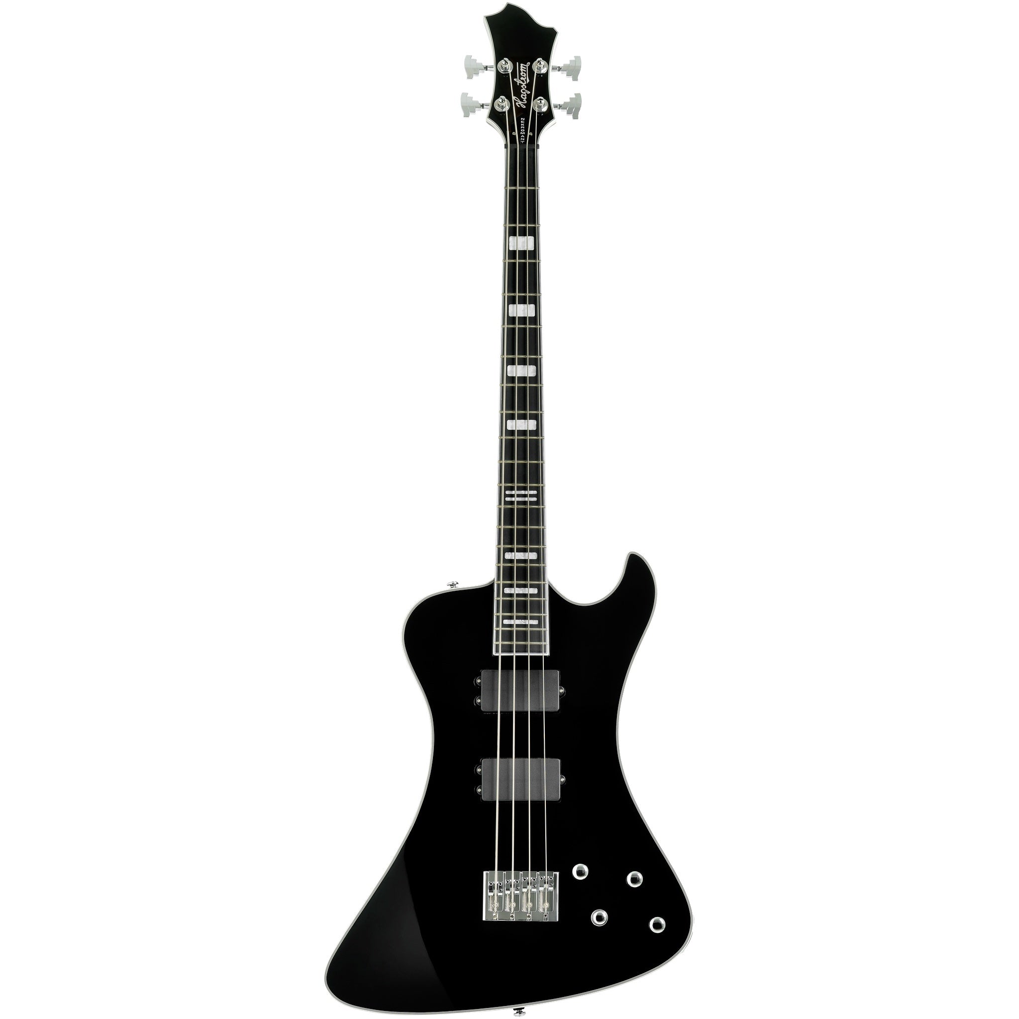 Hagstrom Nekromant 4 4-string right-handed bass guitar in Black Gloss