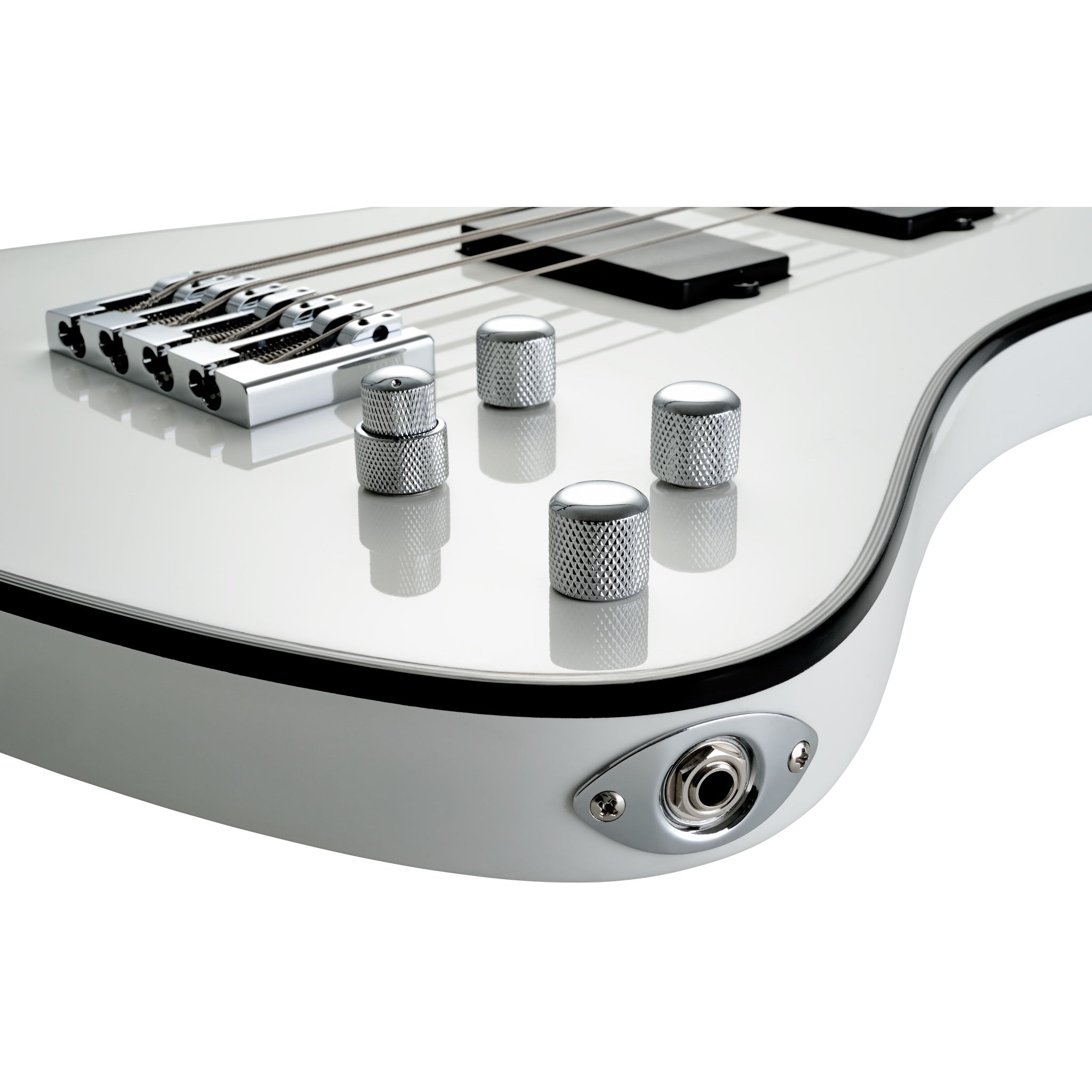 Hagstrom Nekromant 4 4-string right-handed bass guitar in White Gloss