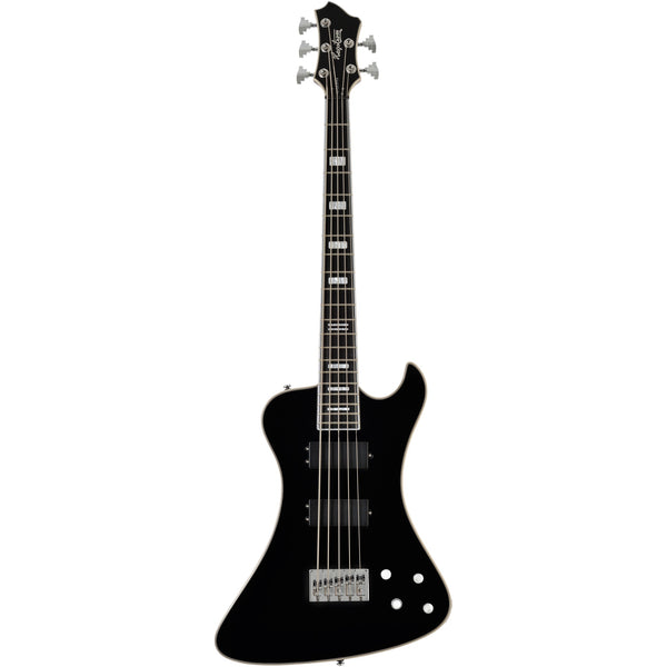 Hagstrom Nekromant 5 5-string right-handed bass guitar in Black Gloss