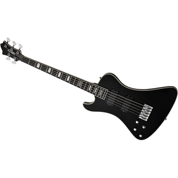 Hagstrom Nekromant 5 5-string left-handed bass guitar in Black Gloss