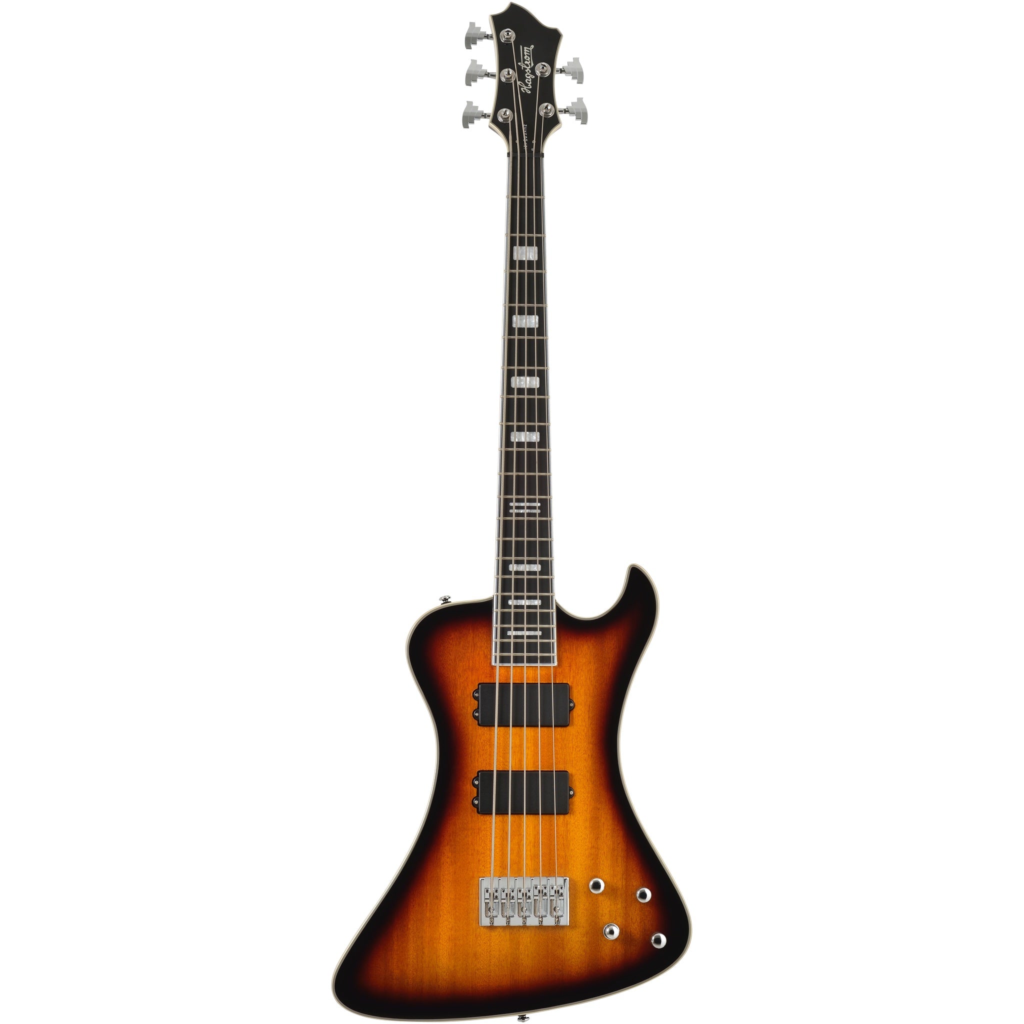Hagstrom Nekromant 5 5-string right-handed bass guitar in Tobacco Sunburst
