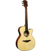 Lâg T88ACE auditorium acoustic-electric guitar front view with solid Engelmann spruce top