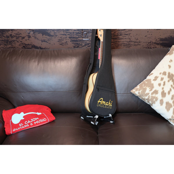 Amahi UK550C Concert Ukulele – Flamed Maple, Satin Finish w/ Gig Bag
