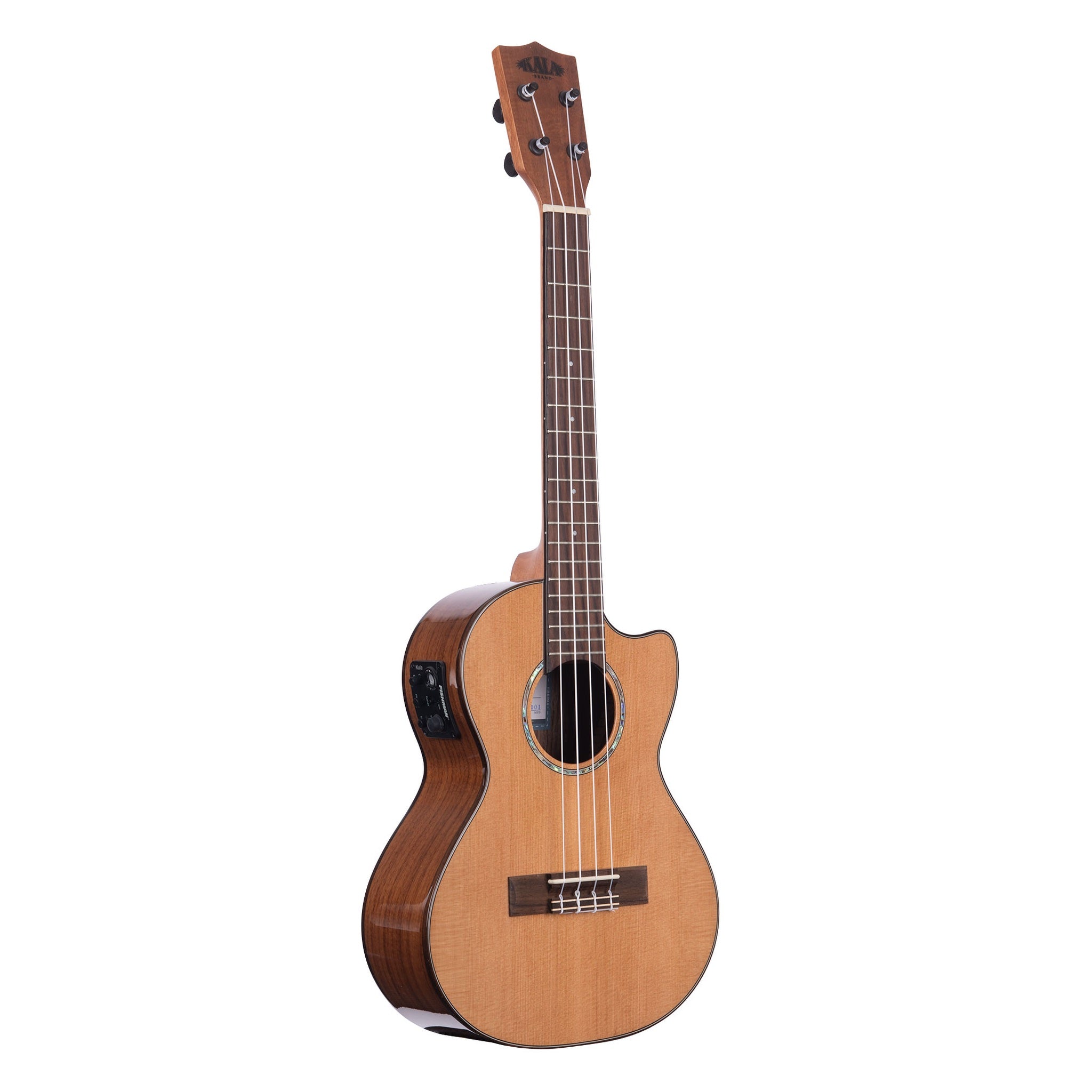 Kala Solid Cedar Top Acacia Tenor Cutaway w/EQ - KA-SCAC-T-CE