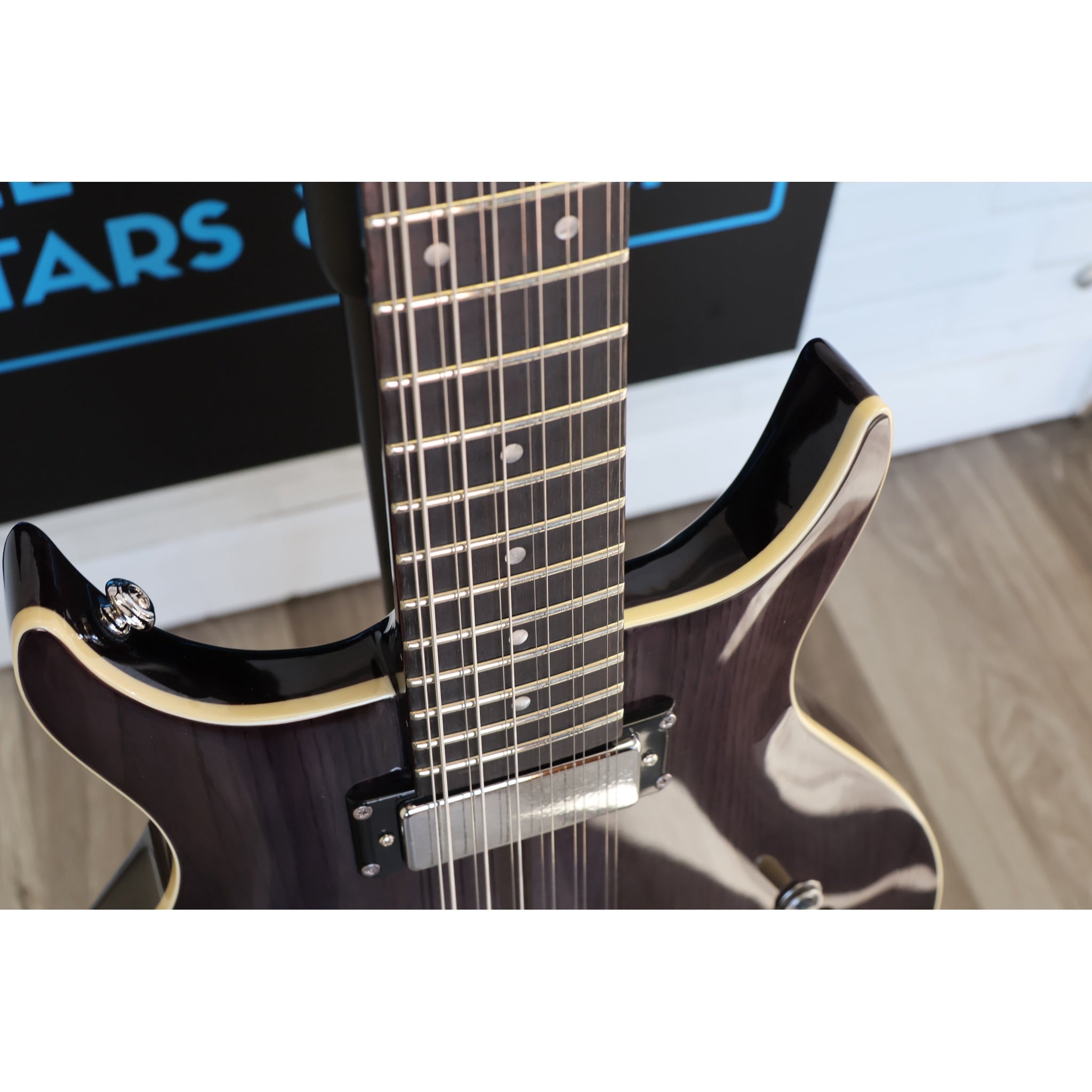 Washburn H12TB Wing Series Hawk 12-String Electric Guitar – Trans Black