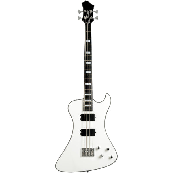 Hagstrom Nekromant 4 4-string right-handed bass guitar in White Gloss