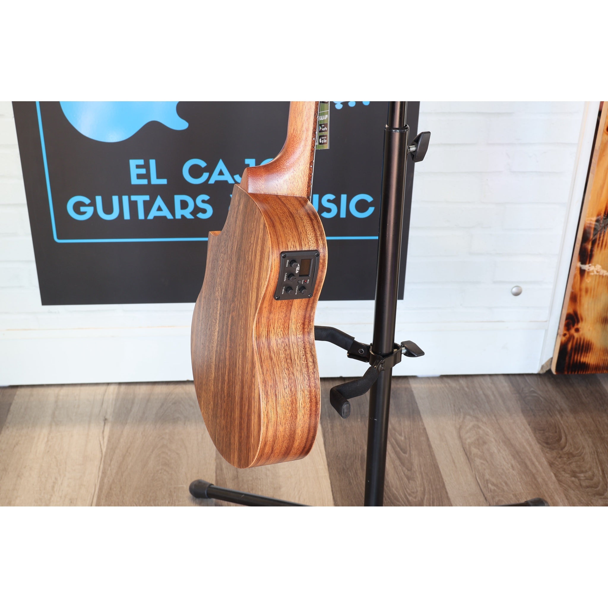 Kala Teak Tri-Top Tenor Ukulele w/ Cutaway & EQ - KA-TK-T-CE