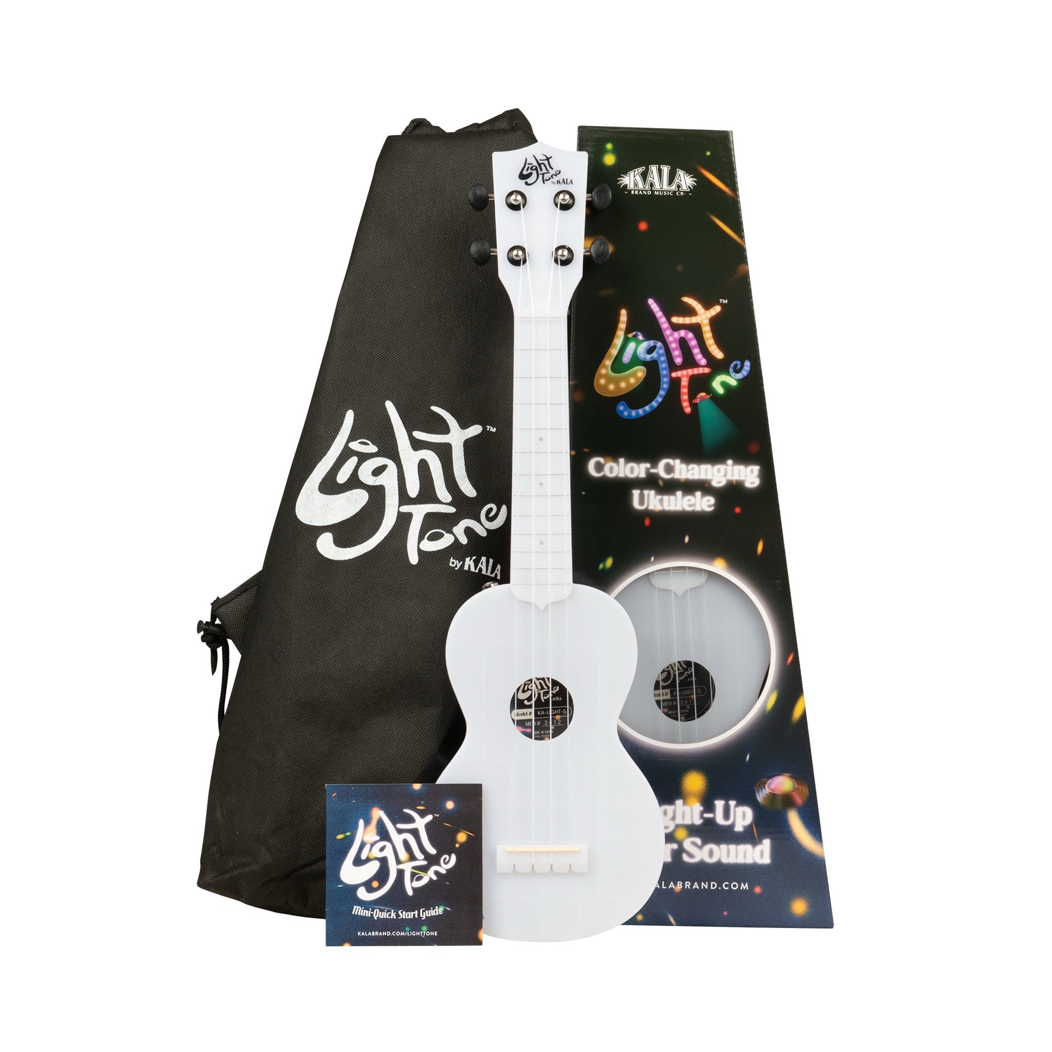 Kala Light Tone Color-Changing Light-Up Soprano Ukulele w/ Tote Bag – KA-LIGHT-S