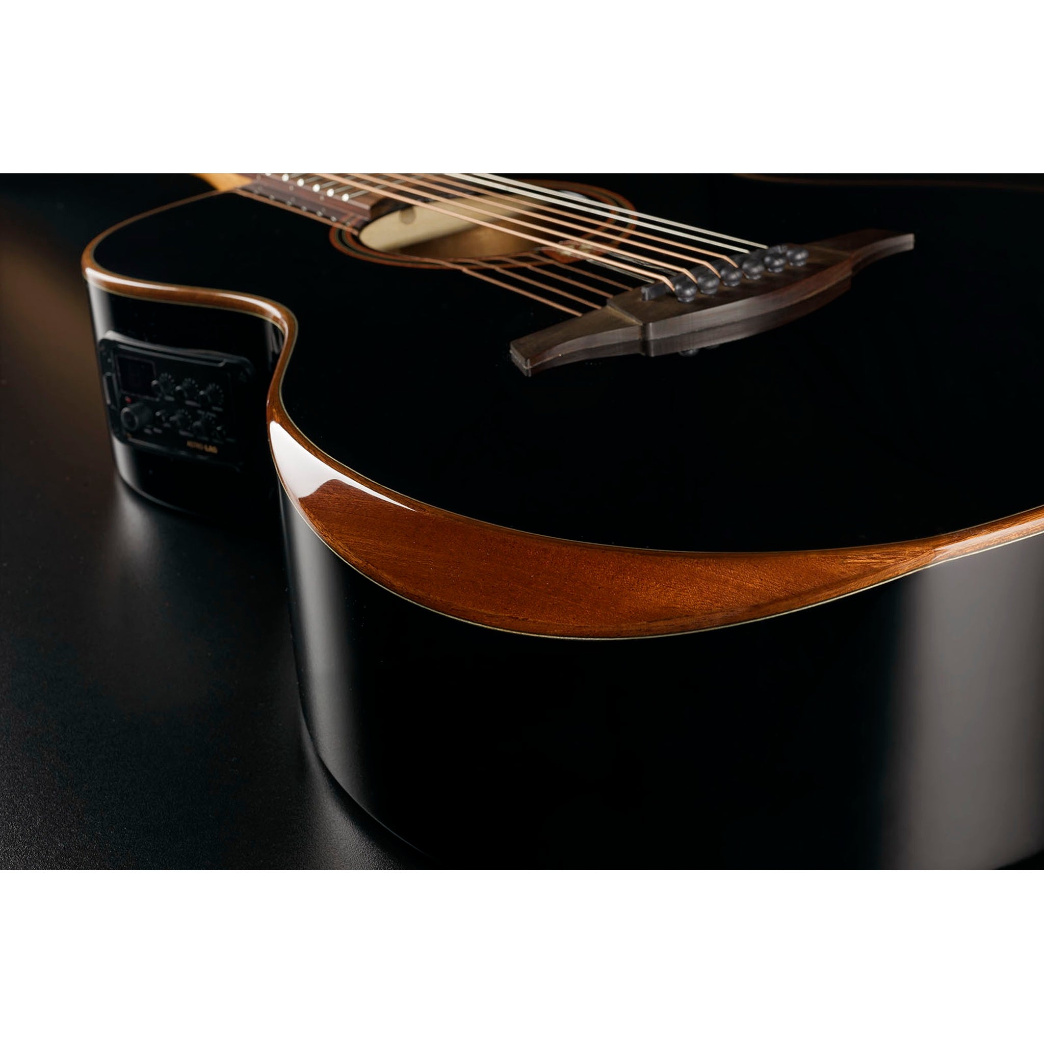 Lâg Tramontane Special T118 Auditorium Bevel Cutaway Acoustic-Electric Guitar – Black