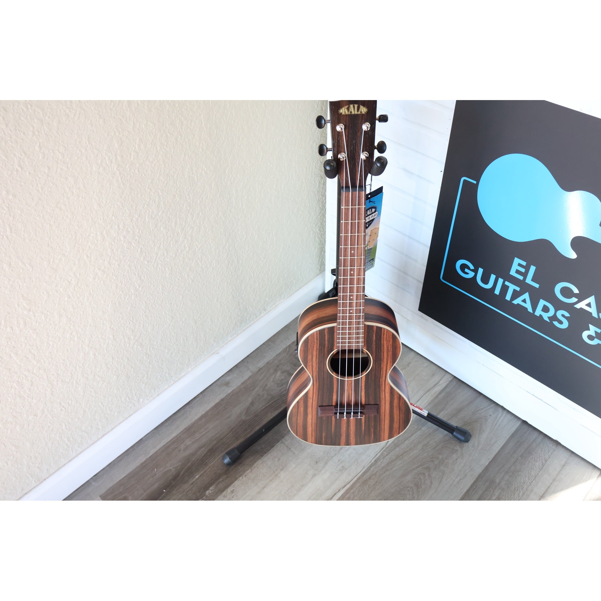 Kala Striped Ebony Tenor Ukulele with EQ – KA-EBY-TE