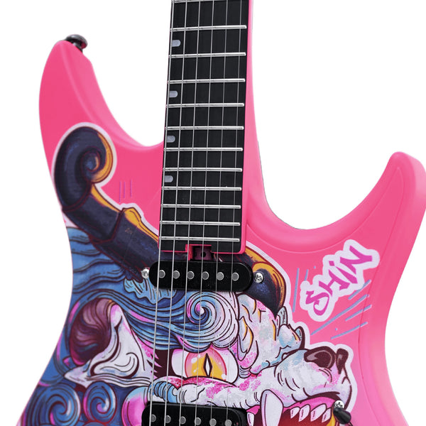 Enya Inspire Dragon Flame Smart Electric Guitar back view