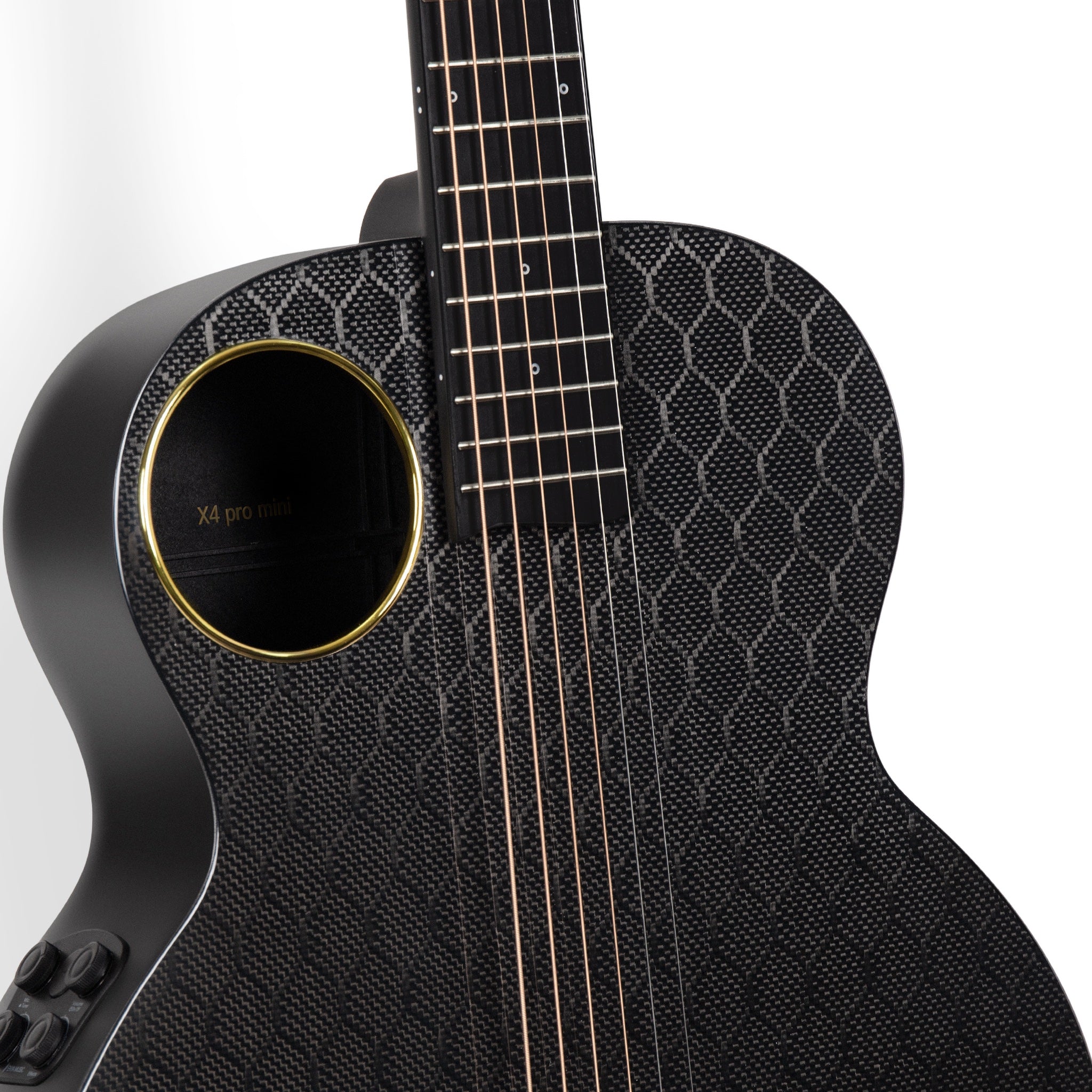 Enya X4 Pro Mini carbon fiber guitar back view