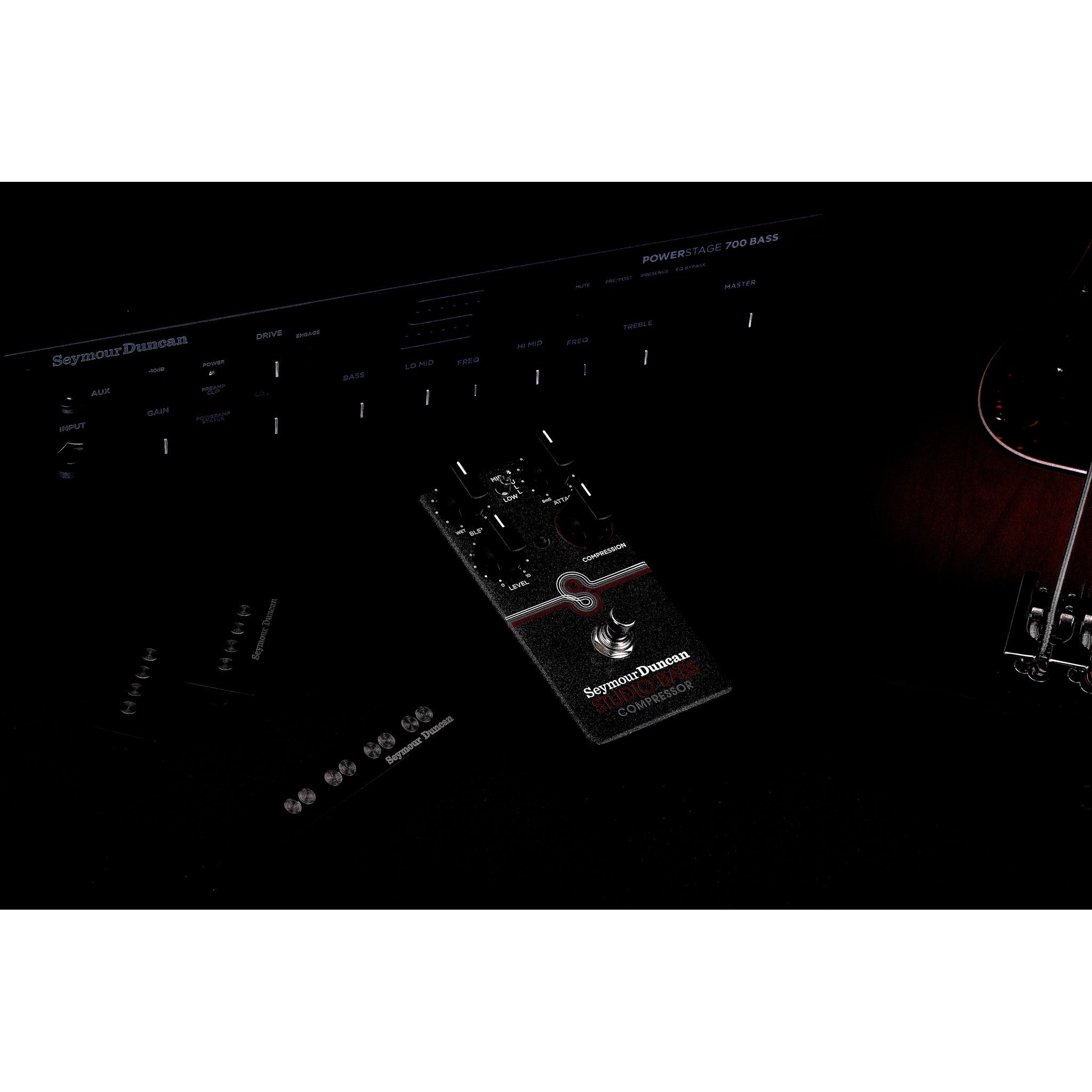Studio Bass Compressor Pedal – Parallel Blend, 3-Mode EQ Toggle, Studio-Grade Compression