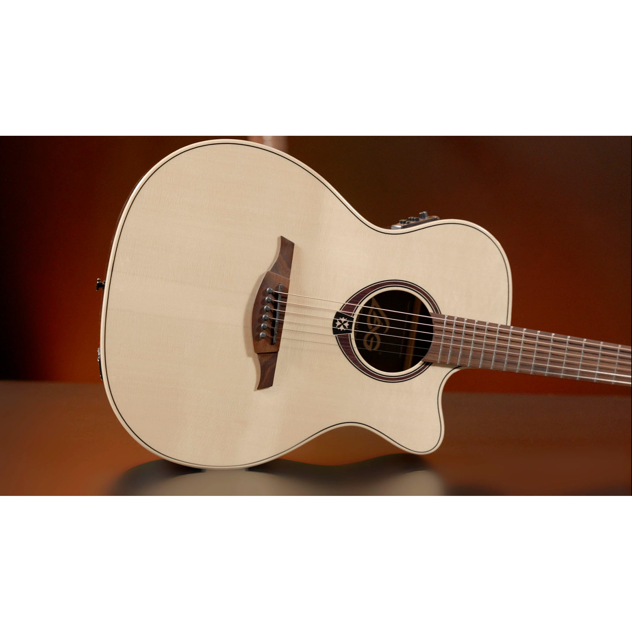 Lâg T218ACE Tramontane 218 Auditorium Acoustic-Electric Guitar – Natural Gloss