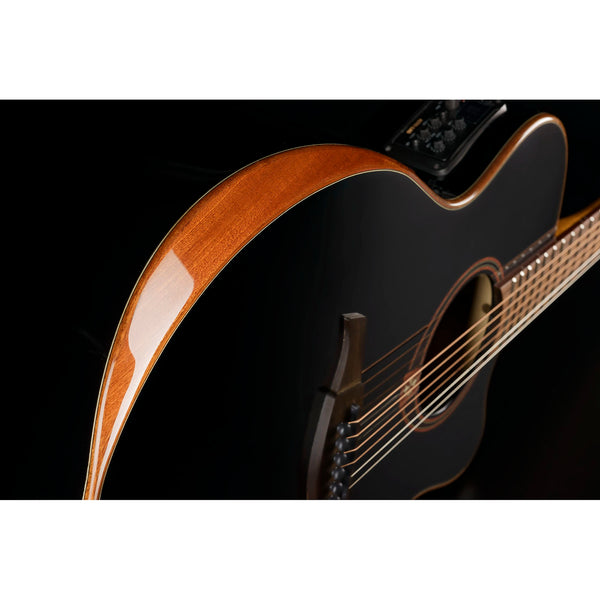 Lâg Tramontane Special T118 Auditorium Bevel Cutaway Acoustic-Electric Guitar – Black