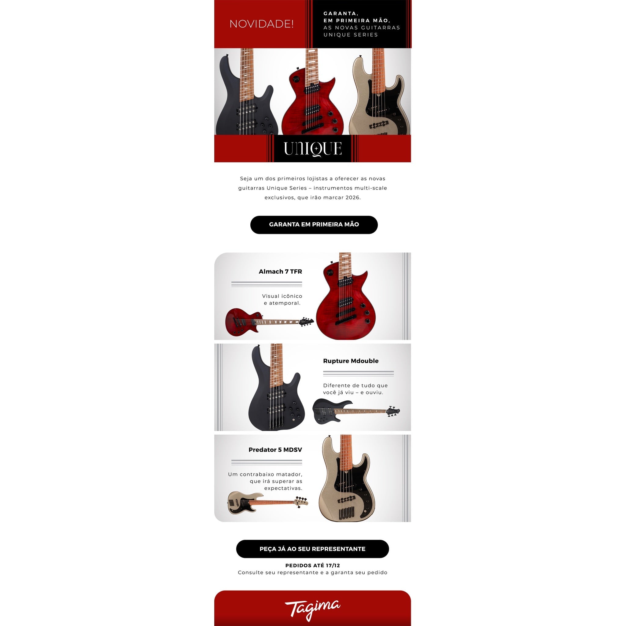 Tagima Predator 5 UQ multiscale 5-string bass in Metallic Deep Silver - image 9