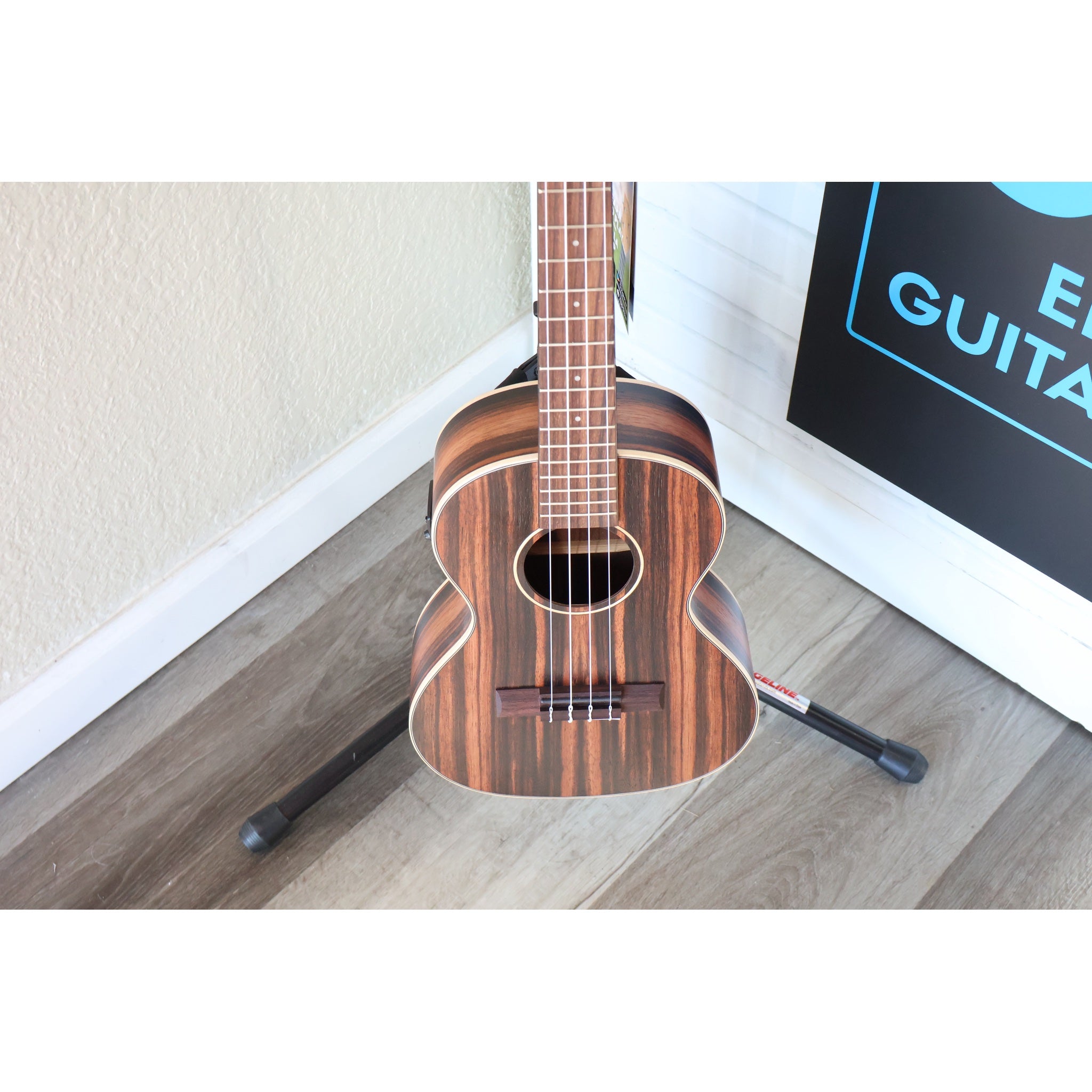 Kala Striped Ebony Tenor Ukulele with EQ – KA-EBY-TE