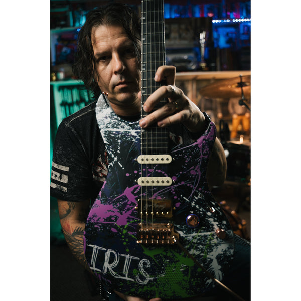 Enya Inspire Iris Smart Electric Guitar side profile
