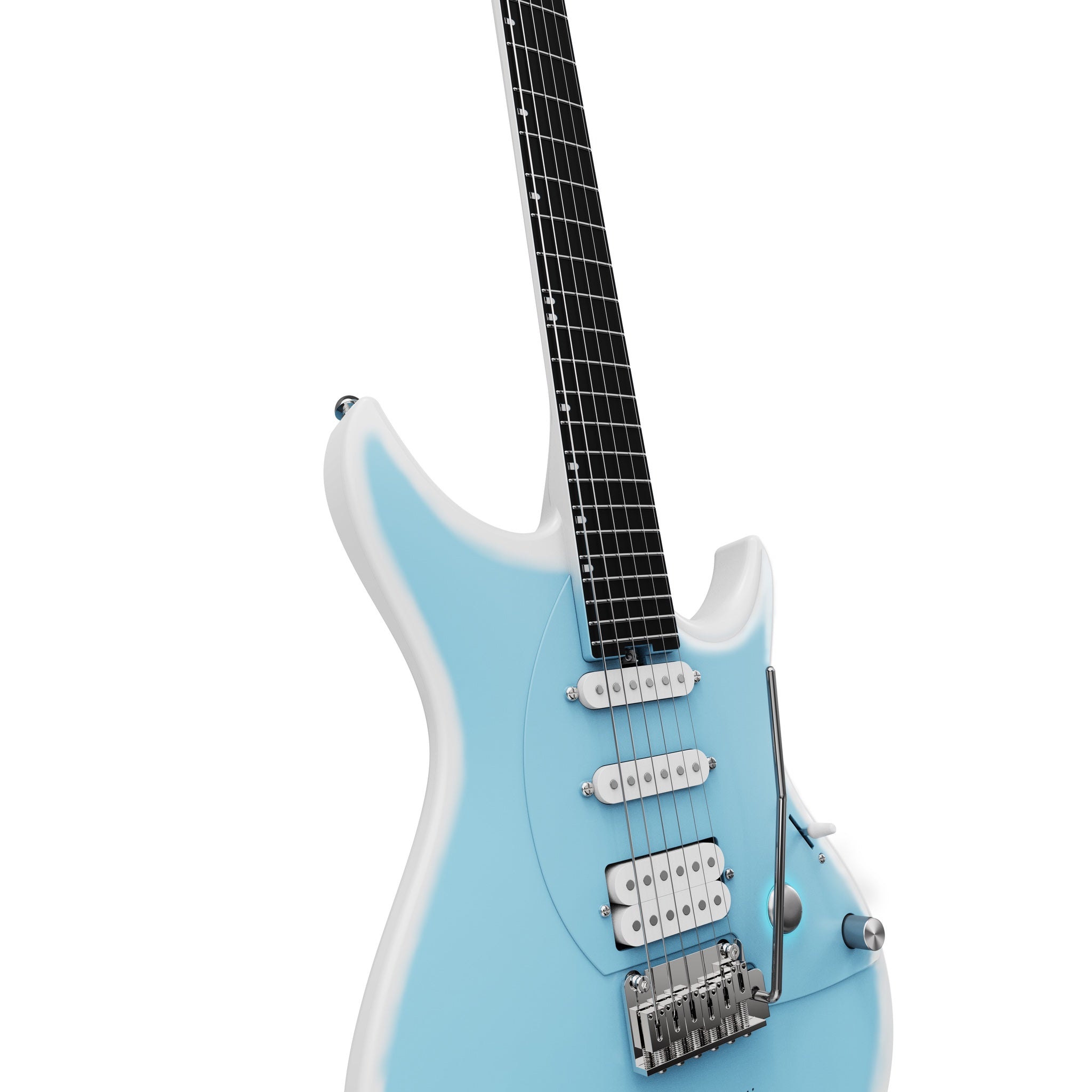 Enya Inspire Smart Electric Guitar Sky Blue side profile