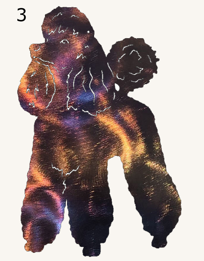 Poodle Metal Art