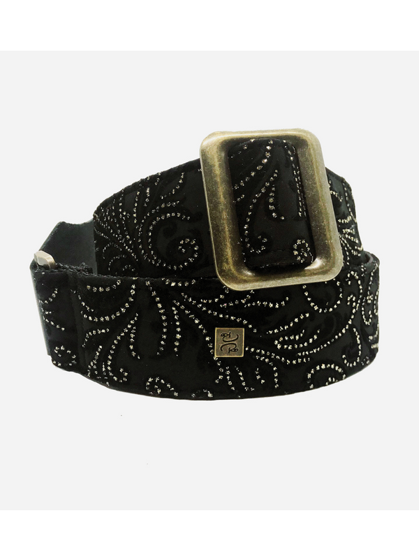 Rock'N'Roll 2" Black and Gold Guitar and Bass Straps