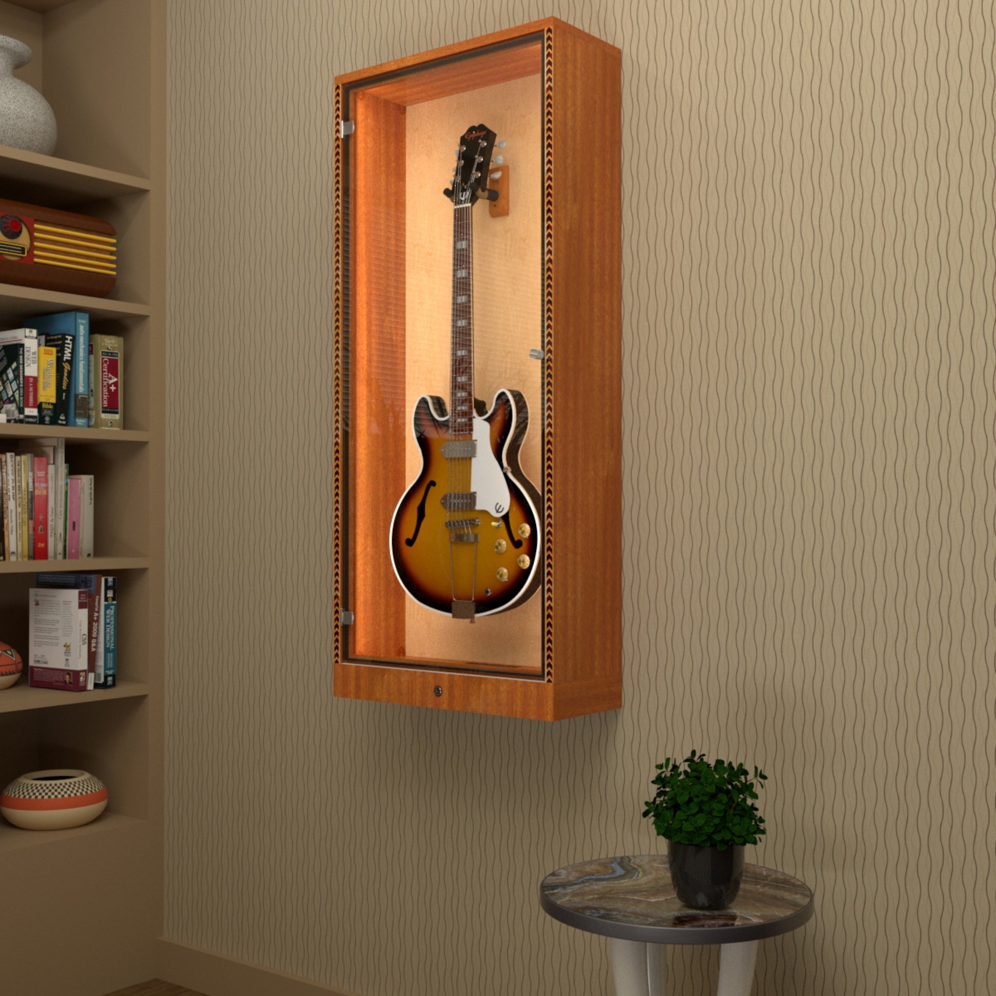 The ShowCase™ Deluxe Guitar Display Cabinet