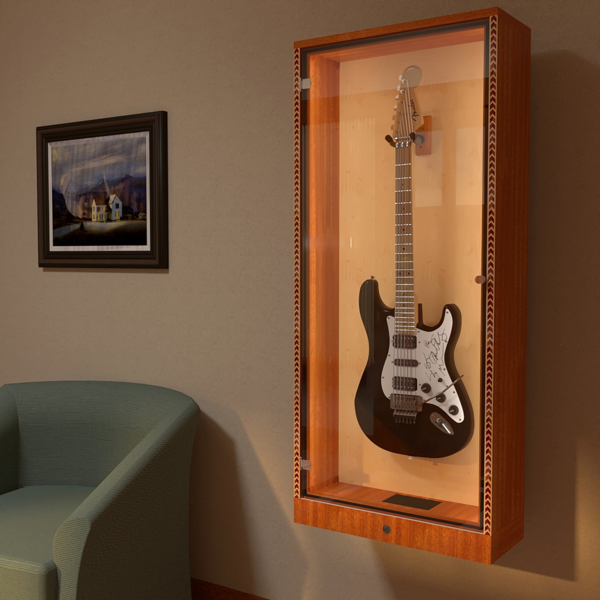 The ShowCase™ Deluxe Guitar Display Cabinet