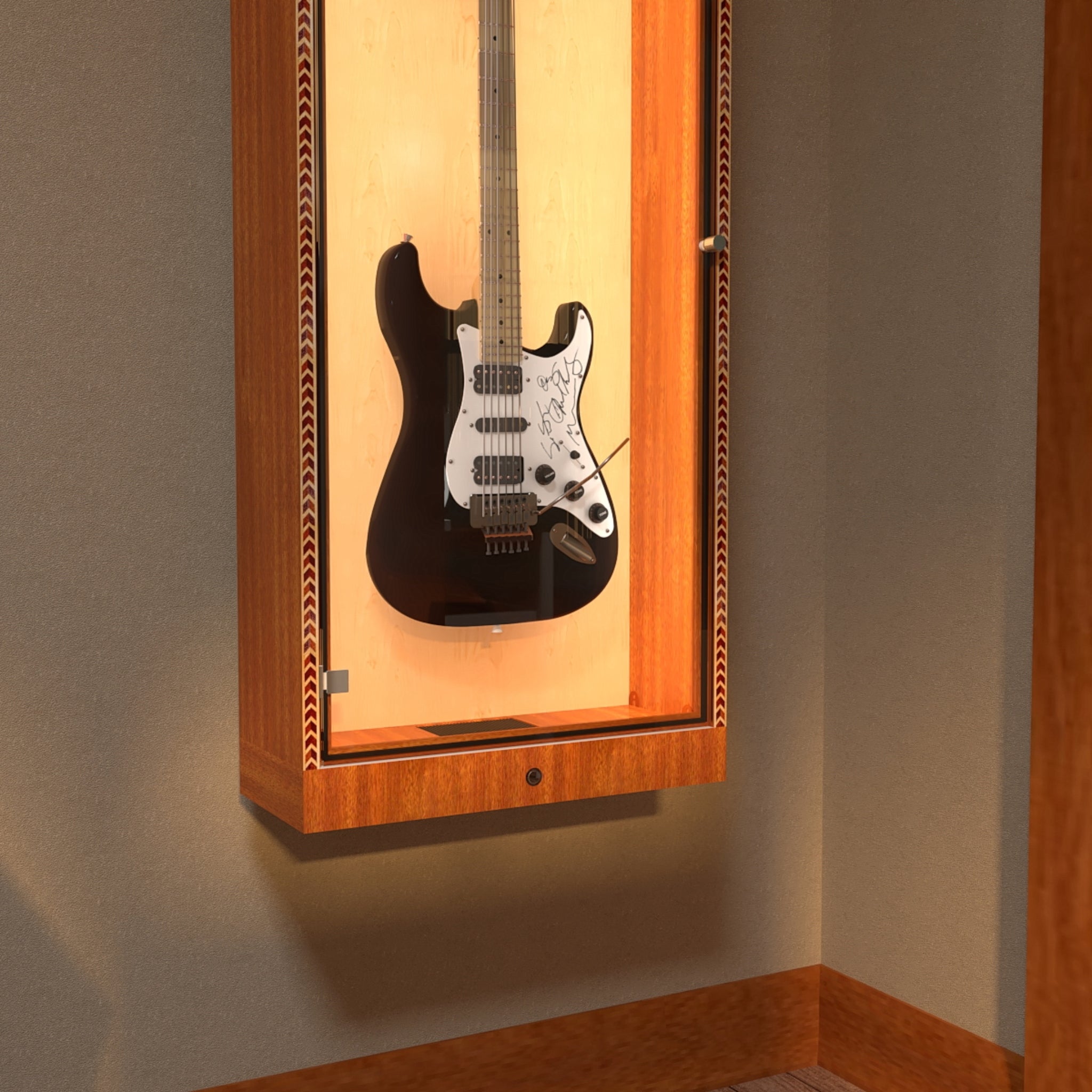 The ShowCase™ Deluxe Guitar Display Cabinet