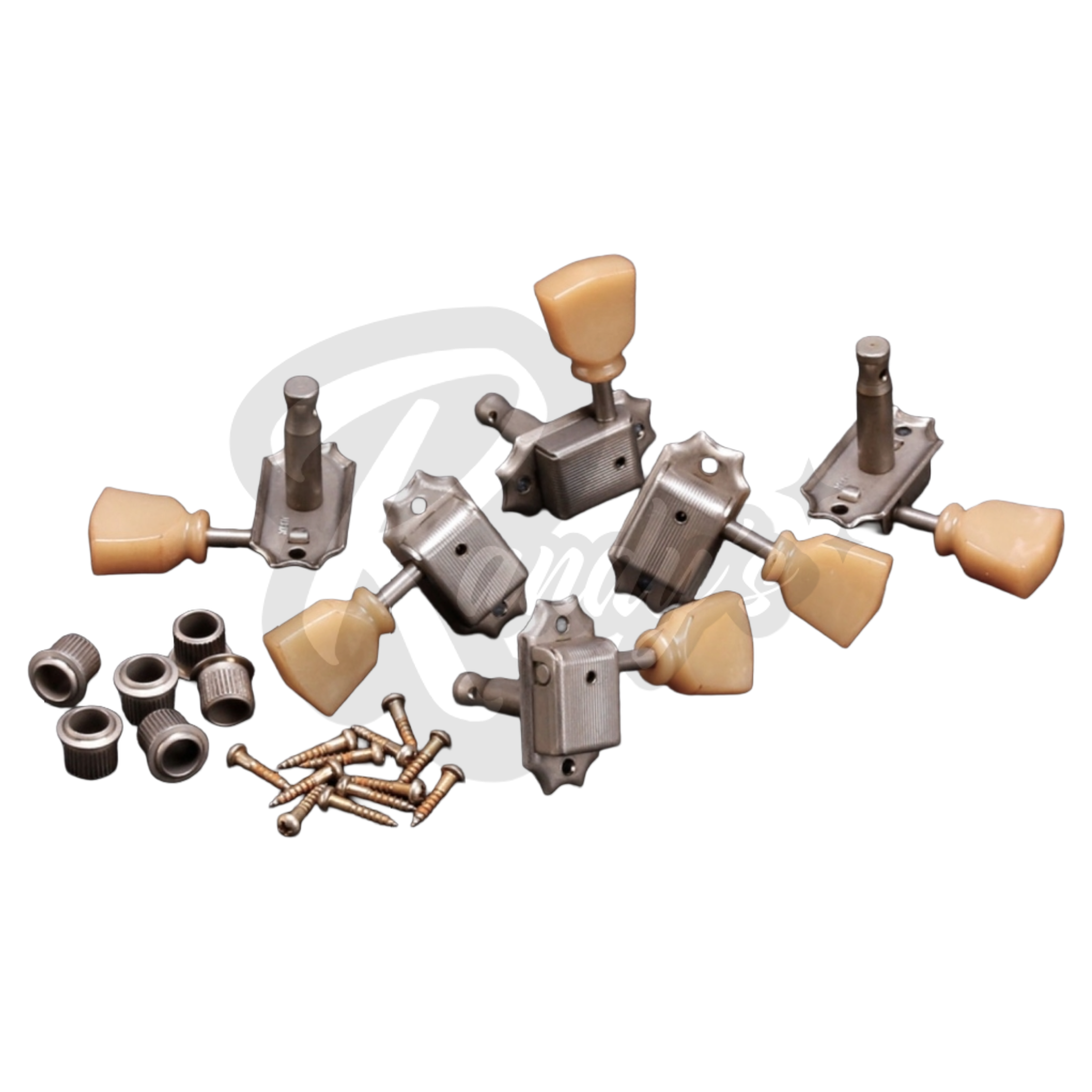SD90-SL Relic Aged Nickel Vintage Deluxe Tuners w/ Keystone Buttons (L3+R3) - Fits Gibson® & Epiphone®