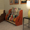 The Session™ Deluxe 7 Guitar Stand in Mahogany and Red Oak