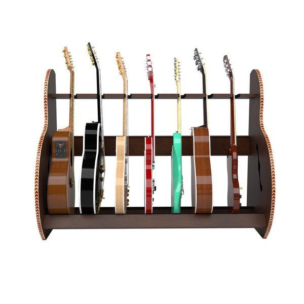 The Session™ Deluxe 7 Guitar Stand in Walnut