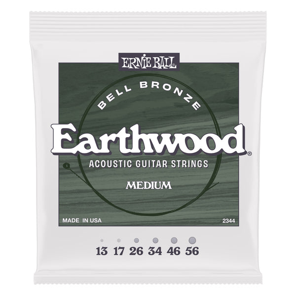 Ernie Ball Earthwood acoustic guitar strings packaging on a white background