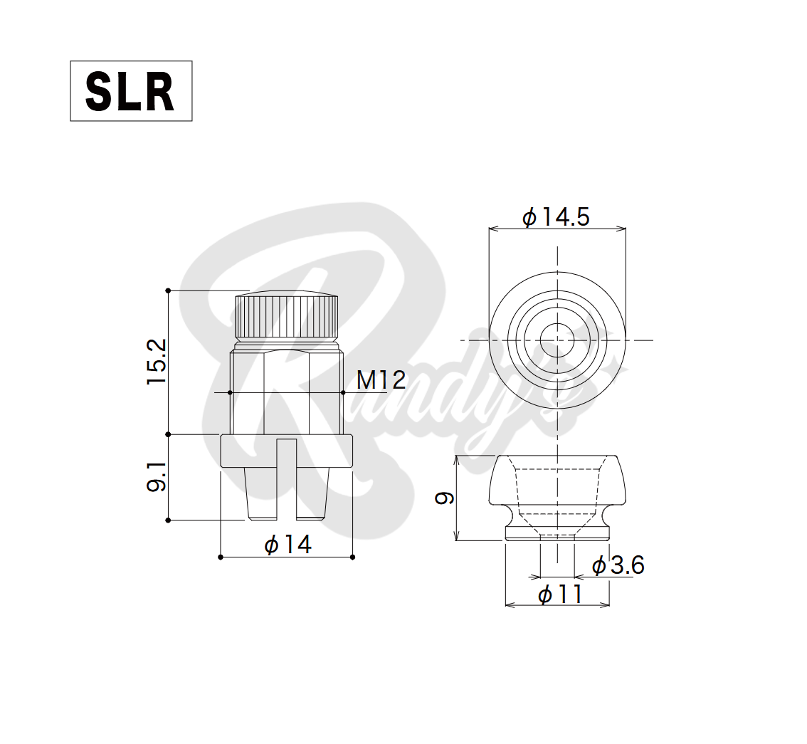 SLR Strap Lock & End Pin Button for Gibson® & Epiphone® Guitars