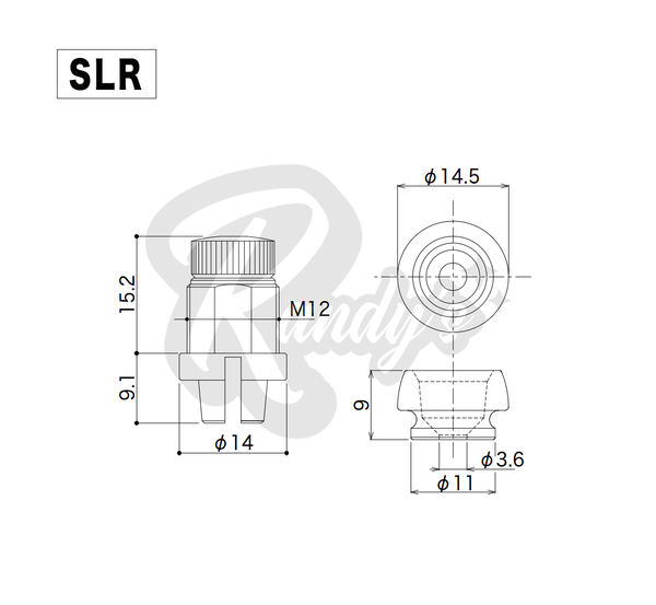 SLR Strap Lock & End Pin Button for Gibson® & Epiphone® Guitars