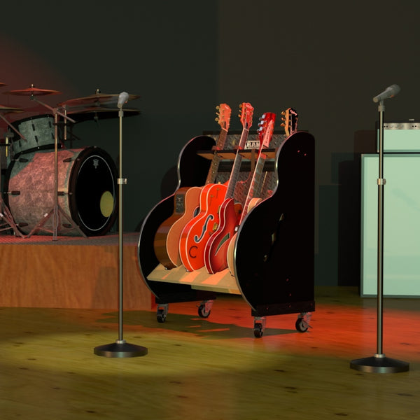 The Session-Pro™ Mobile 4 Guitar Rack