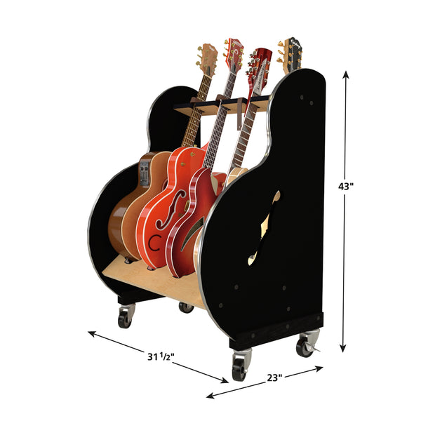 The Session-Pro™ Mobile 4 Guitar Rack