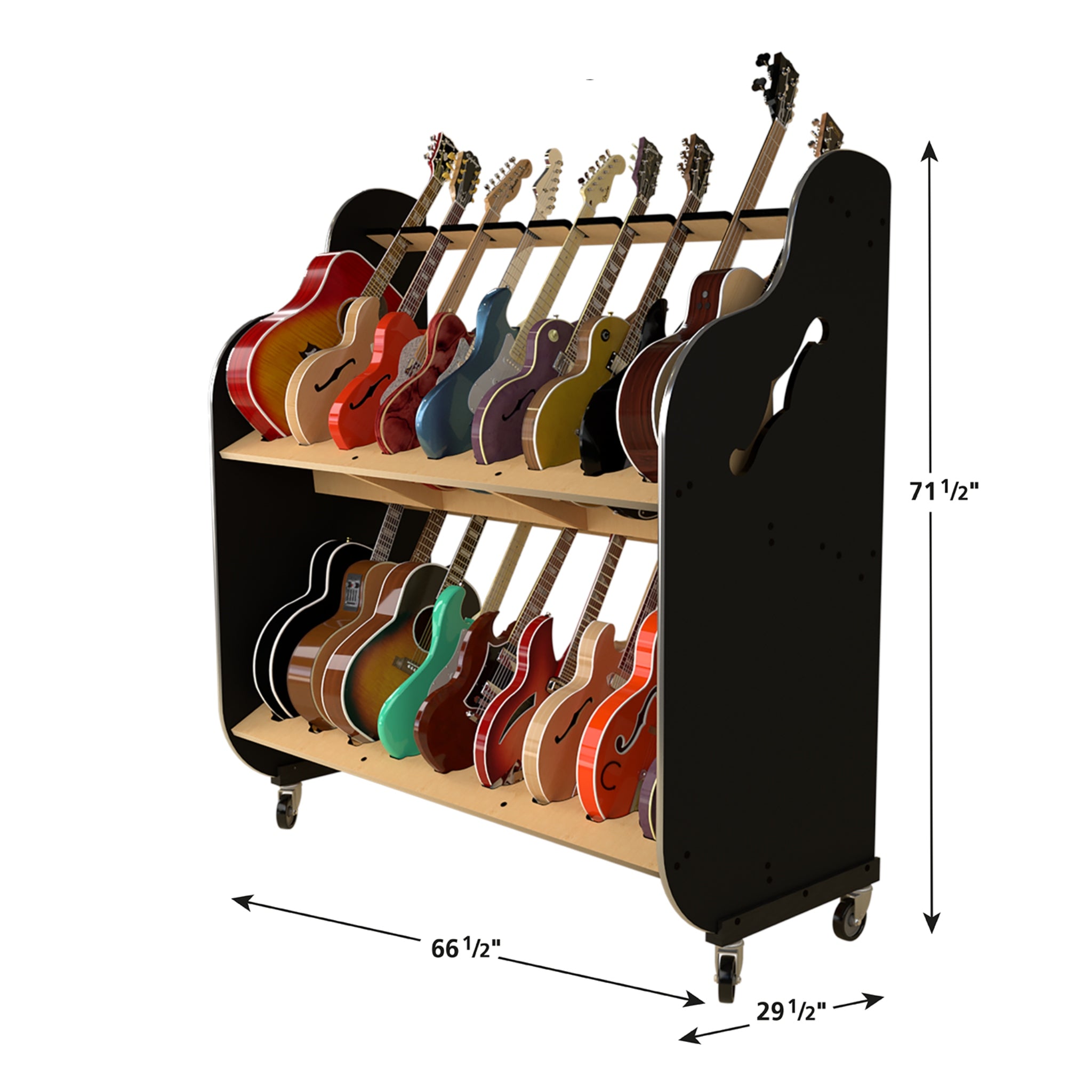 The Session-Pro™ Double-Stack Mobile Guitar Rack