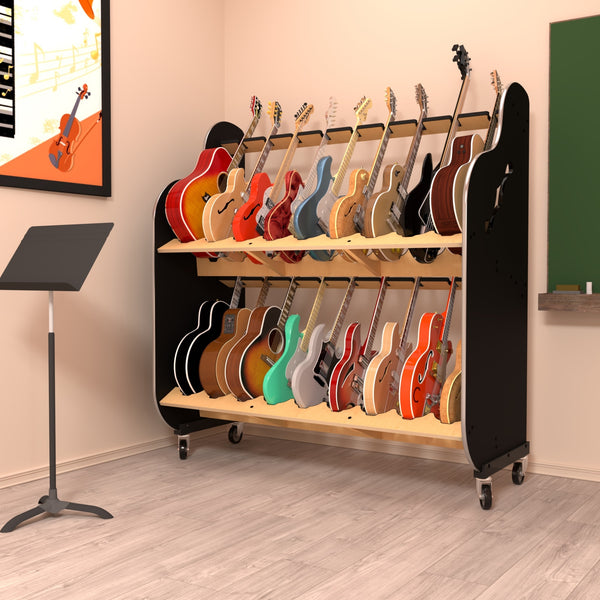 The Session-Pro™ Double-Stack Mobile Guitar Rack
