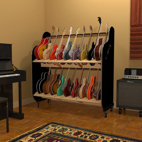 The Session-Pro™ Double-Stack Mobile Guitar Rack
