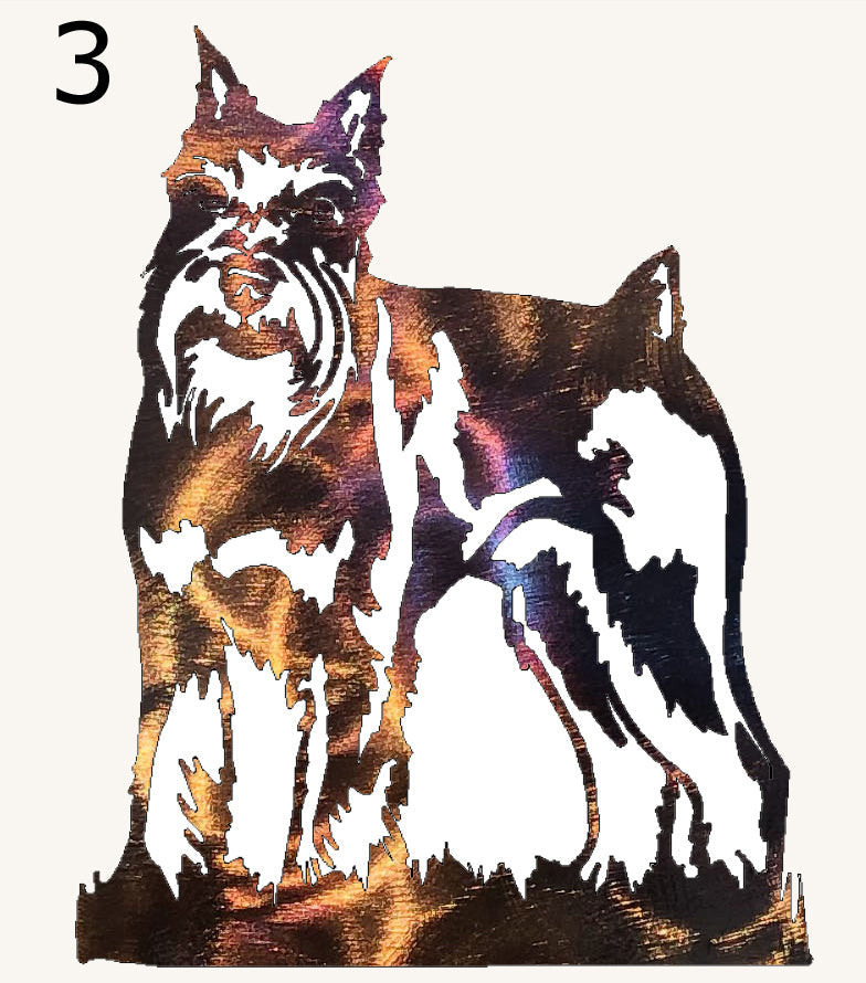 Schnauzer Metal Art Sculpture