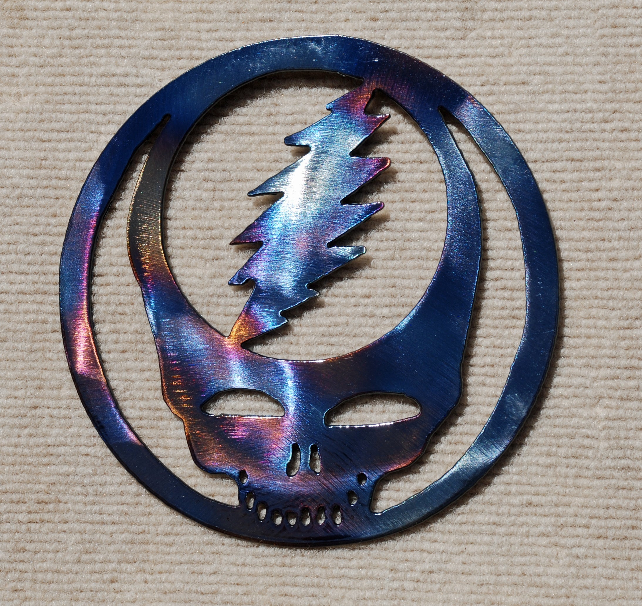 Steal Your Face / Grateful Dead Metal Art Sculpture