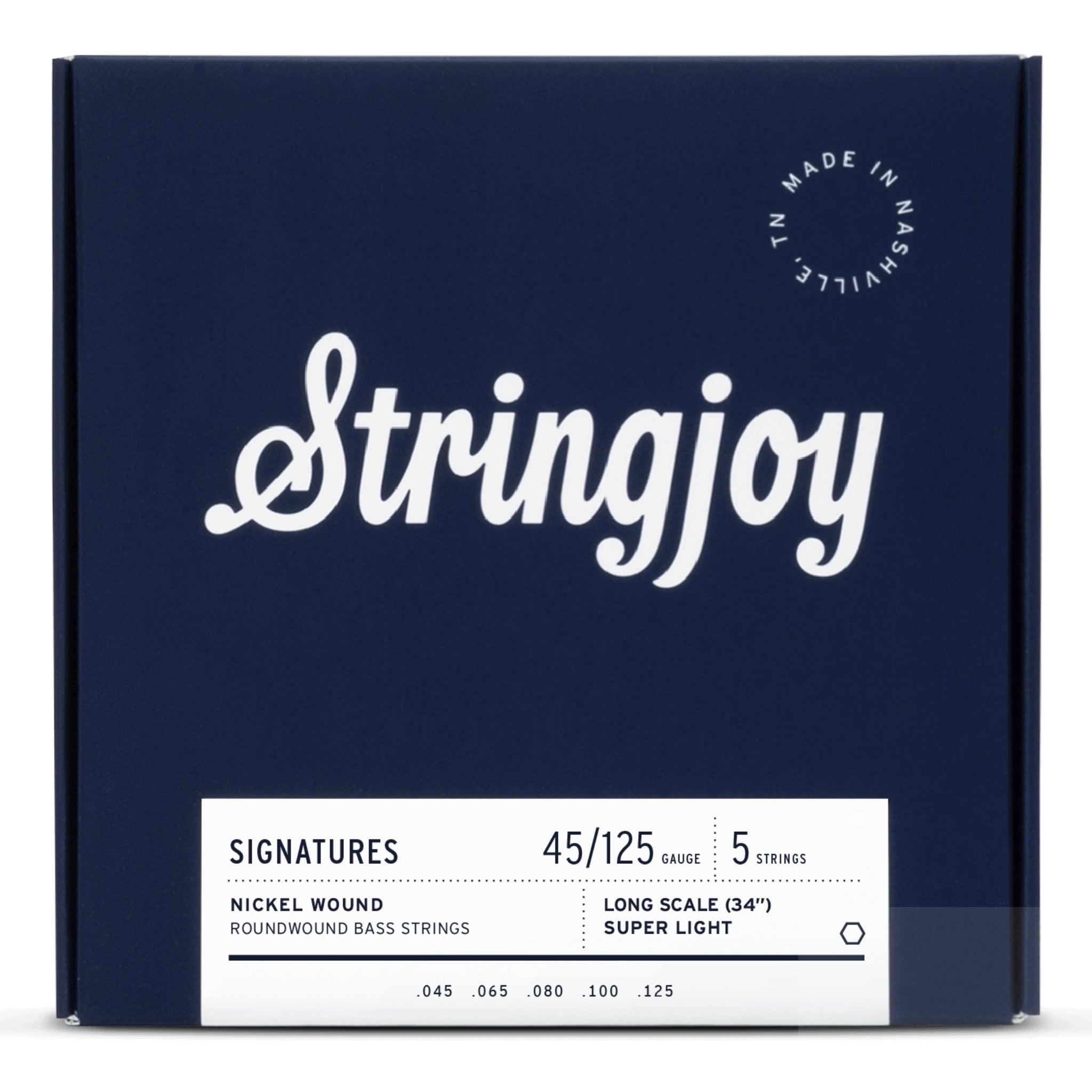 StringJoy Signatures Nickel-Wound Long Scale 5-String Bass Strings