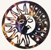 Sunface with Stars Metal Art Sculpture - 12", 16", 22" or 28"