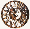 Sunface with Stars Metal Art Sculpture - 12", 16", 22" or 28"